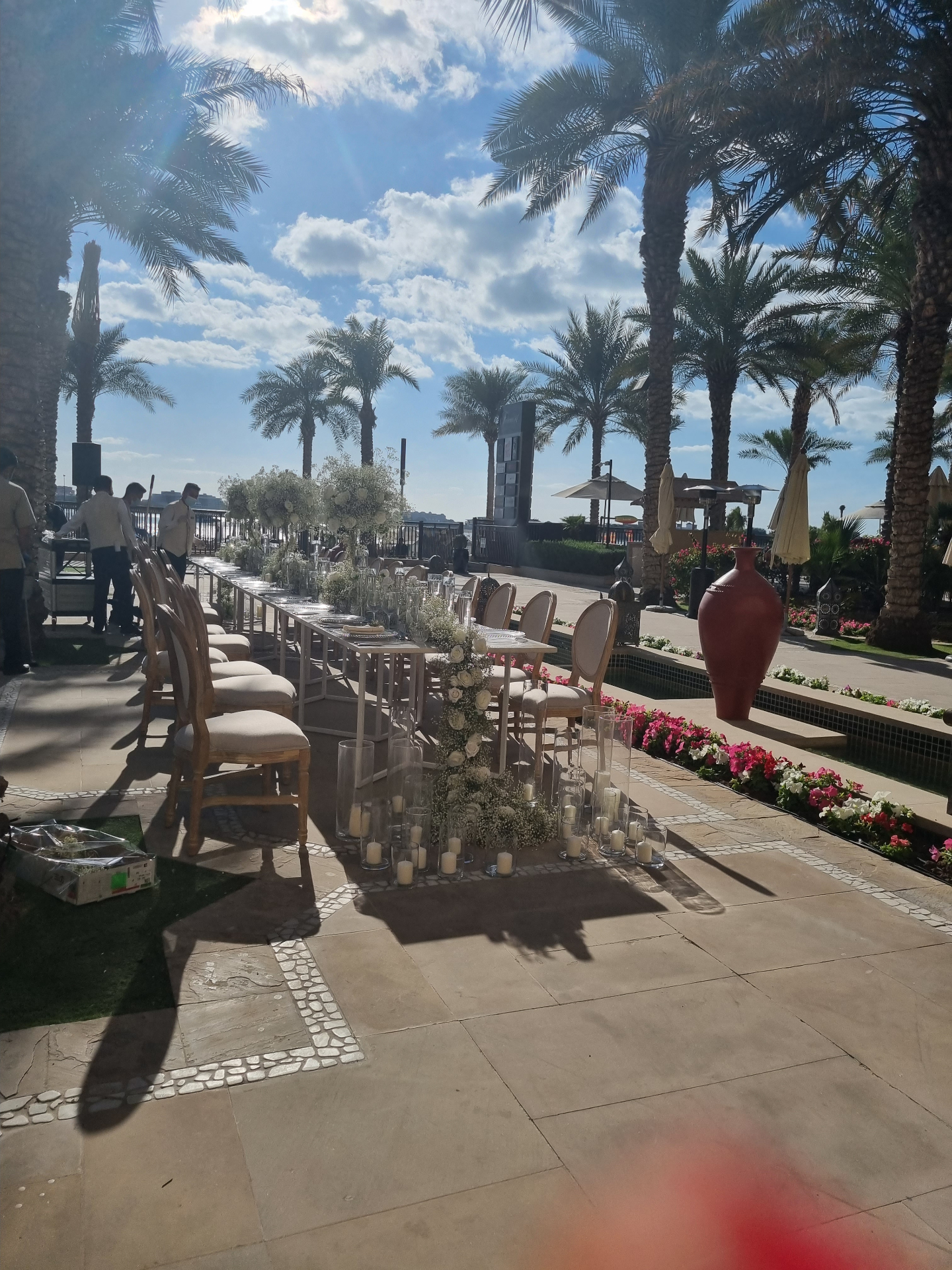 Elegant outdoor dining setup
